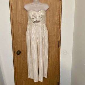 Top shop strapless wide leg jumpsuit